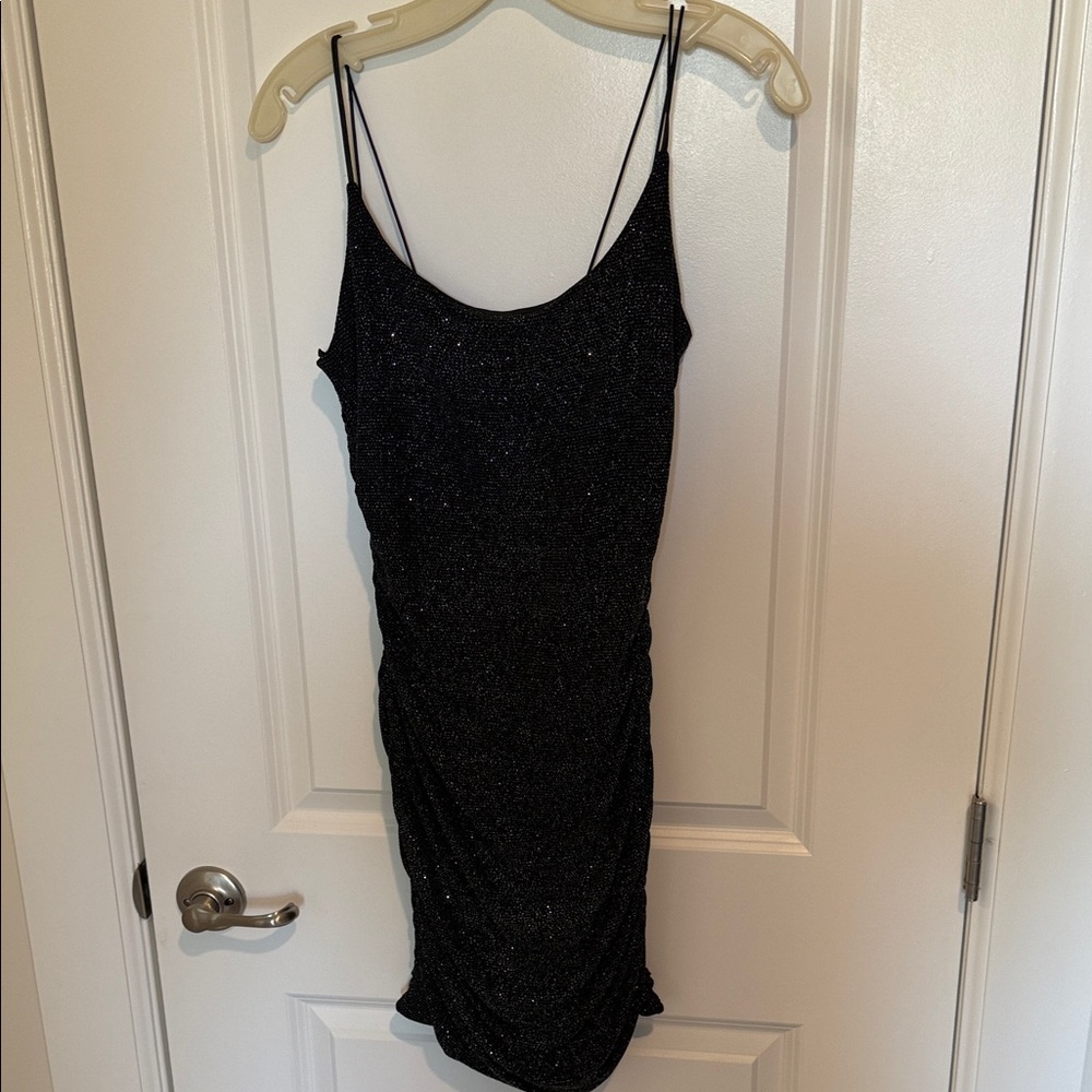 B Darlin Black Sparkle Mini Dress